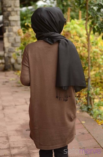 Triko Tunik 3224-08 Koyu Vizon