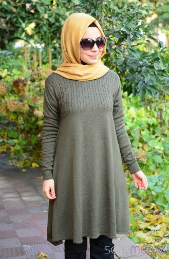 Triko Kazak 3233-03 Haki Yeşil