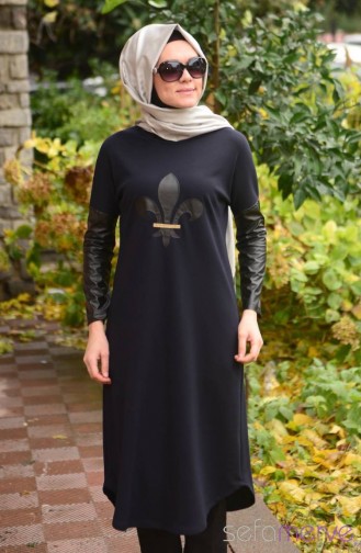 Hijab Tunic Combination WB 4132-02 Navy Blue 4132-02