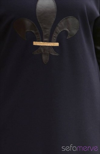 Hijab Tunic Combination WB 4132-02 Navy Blue 4132-02