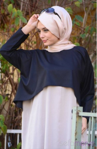 Aybikestil Volanlı Bluz 8575-03 Siyah