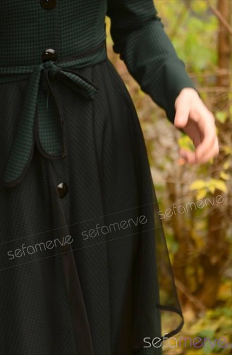 Green Hijab Dress 7013-02