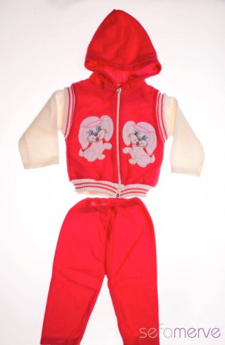 Vişne Bebek 3lü Polar Takım 1142827-04 Kırmızı