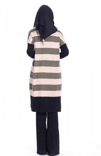 Tesettür Triko Tunik 3677-01 Siyah