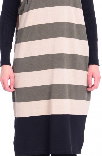 Tesettür Triko Tunik 3677-01 Siyah