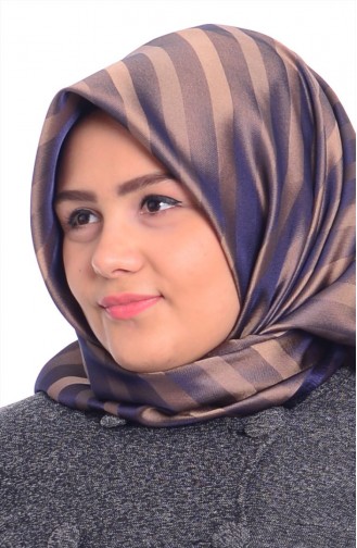 Karaca Çizgili Gold Eşarp 14 Bakır