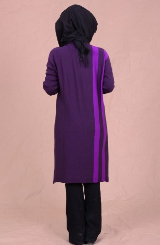 Tesettür Triko Tunik 1010-07 Mürdüm Mor