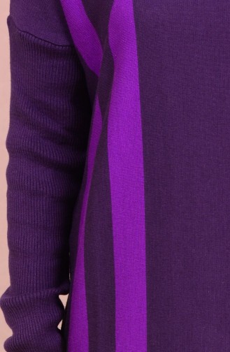 Tesettür Triko Tunik 1010-07 Mürdüm Mor
