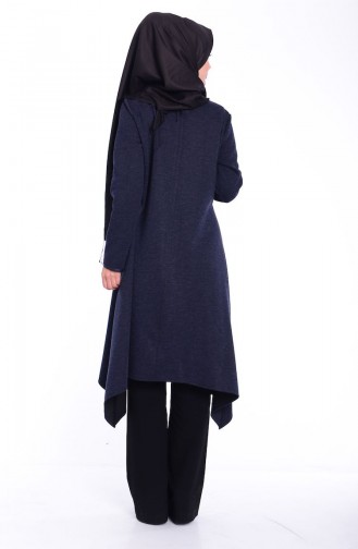 Modahanne Tesettür Kışlık Tunik 1163-02 Lacivert