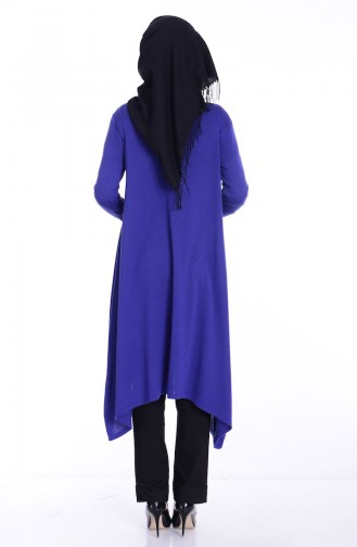 Tesettür Triko Tunik 3610-11 Saks