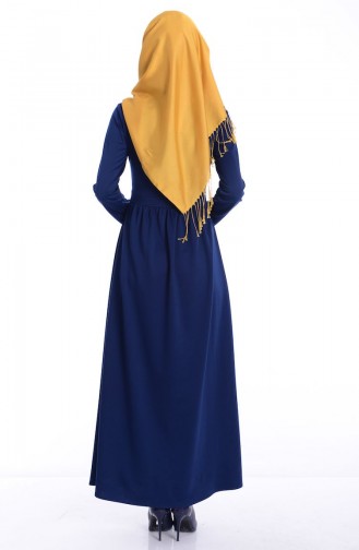 Light Navy Blue Hijab Dress 5470-02