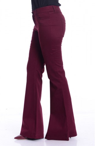 MIHRISAH Spanish Leg Trousers 2328-05 Claret Red 2328-05