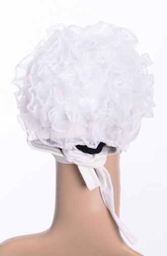 Elegance Bonnet a Forufrous Sans Couture -03 Creme 03