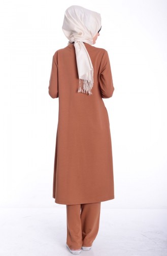 Tesettür Eşofman Takımı 40102-05 Taba