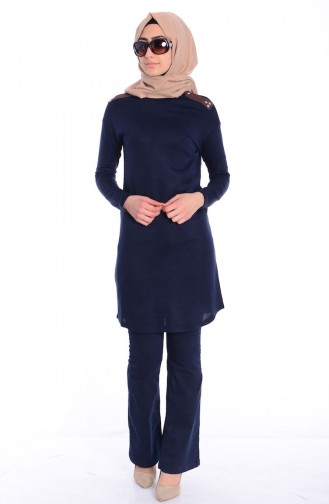 Tesettür Tunik 50674-05 Lacivert