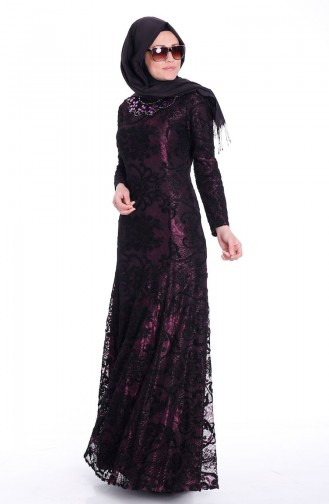 Habillé Hijab Noir 1077-02