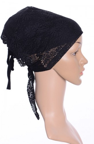 Bonnet a Dentelle -01 Noir 01