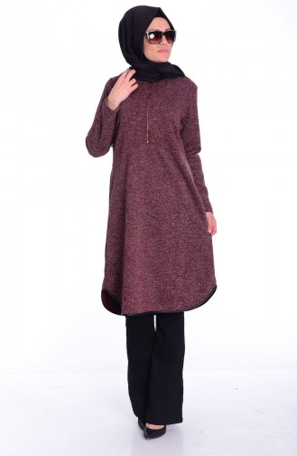 Kışlık Tesettür Tunik 5201-01 Bordo