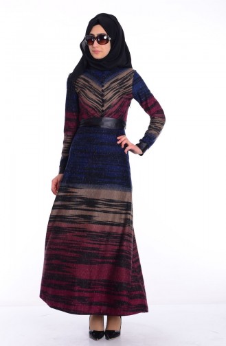 Saxe Hijab Dress 6964-02