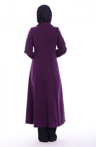 Tesettür Kaşe Kaban 3080-01 Mor