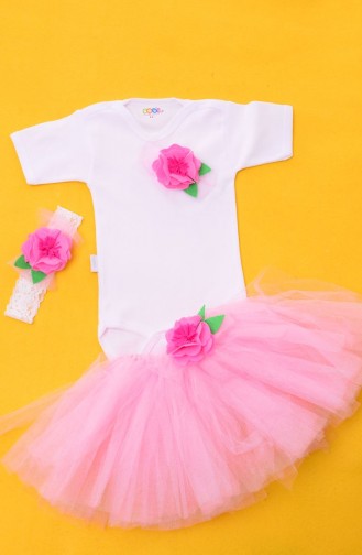 Rosa Baby-Textilien 0036-01