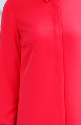 Tesettür Tunik 2515-01 Kırmızı