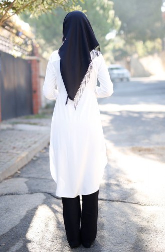 Tesettür Tunik 2268-04 Beyaz