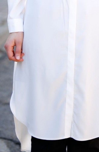 Tesettür Tunik 2268-04 Beyaz