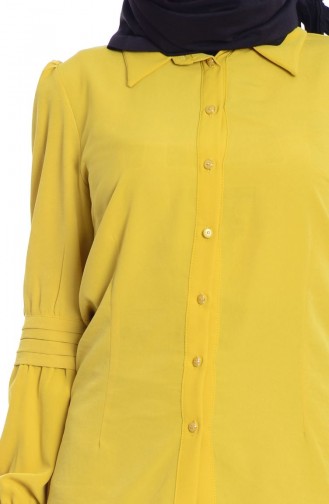 Acid Green Hijab Dress 4276-02
