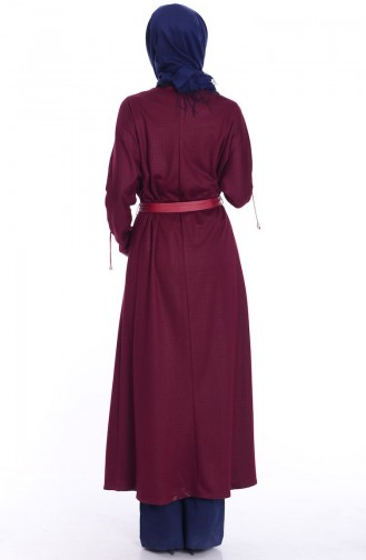 Claret red Abaya 0445-04