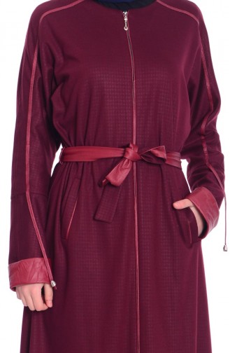 Claret red Abaya 0445-04