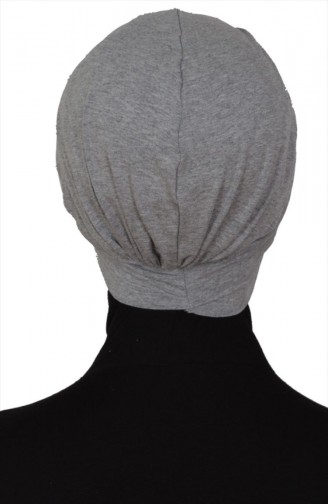 Bonnet aus Gekämmte Baumwoll 0001-29 Grau 0001-29