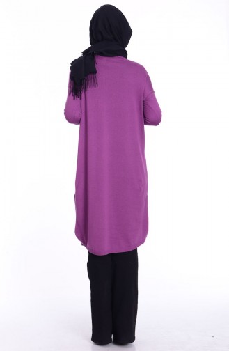 Tesettür Triko Tunik 3697-03 Mor