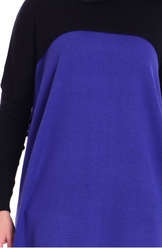 Tesettür Triko Tunik 3700-03 Saks