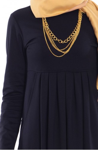 Schwarz Hijab Kleider 2339-01