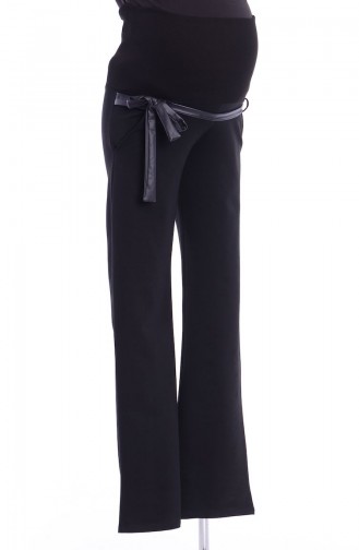 Tesettür Hamile Pantolon 4309-02 Siyah