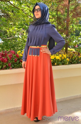 Aramiss Elbise 0251-06 Kırmızı Mavi