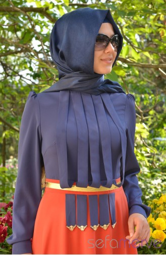 Aramiss Elbise 0251-06 Kırmızı Mavi