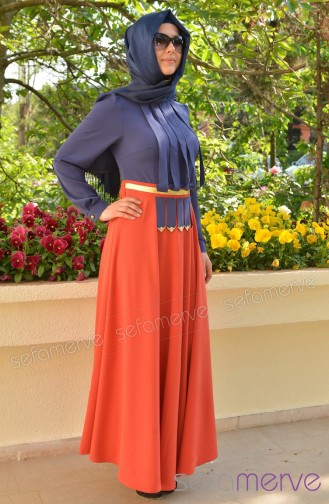 Aramiss Elbise 0251-06 Kırmızı Mavi