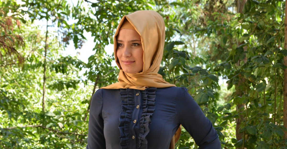 Navy Blue Hijab Dress 00213 03 Sefamerve