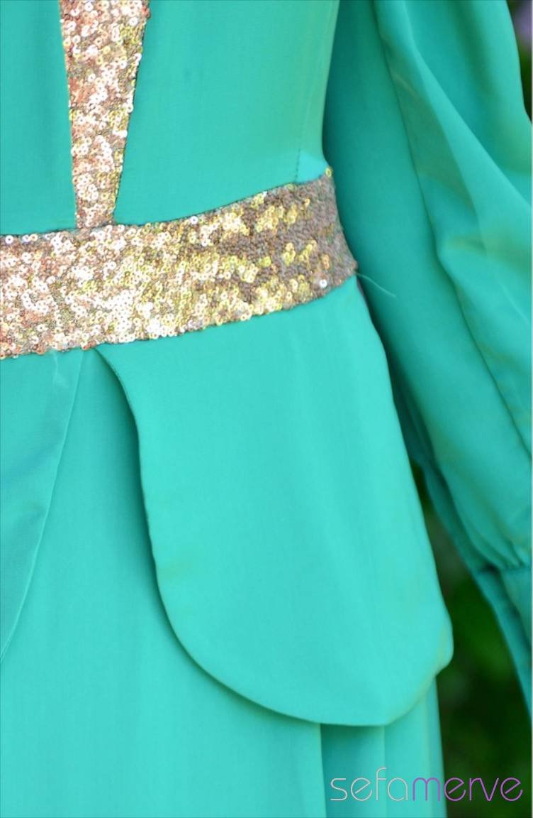 Sefamerve Combination Dress GLY 140853-03 Green 140853-03 | Sefamerve Sefamerve Combination Dress GLY 140853-03 Green 140853-03 | Sefamerve