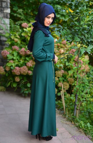 Green İslamitische Jurk 3053-05