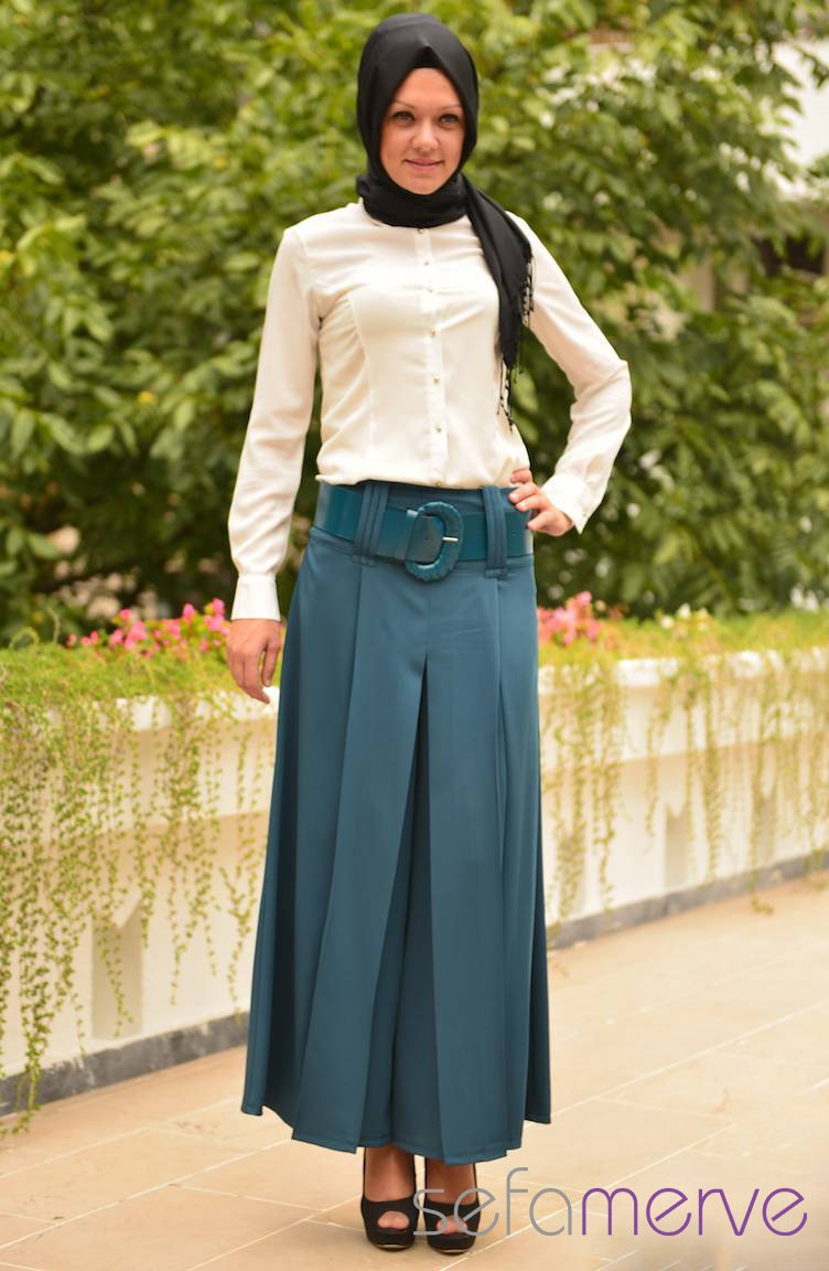 Bahar Pantolon Etekler PRC 4000-01 Petrol