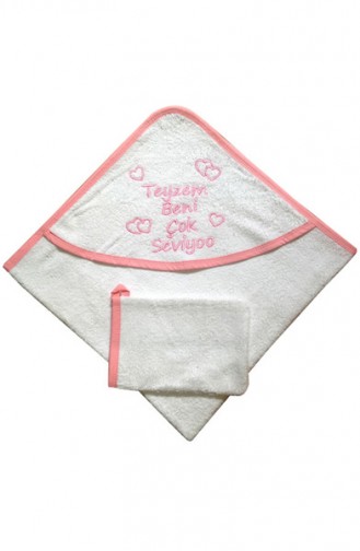 Bebek Havlu Teyzem Beni Seviyo 16400 01 Pembe