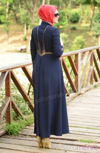 Abayas Bleu Marine 9102-03