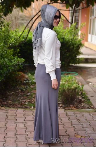 Belemir-Balık Etek 9515-04 Gri