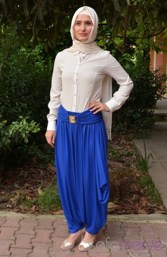 Belemir Butik Şalvar 7555-10 Saks