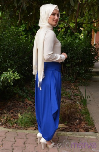 Belemir Butik Şalvar 7555-10 Saks
