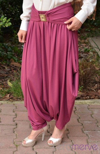 Belemir Butik Şalvar 7555-11 Mürdüm