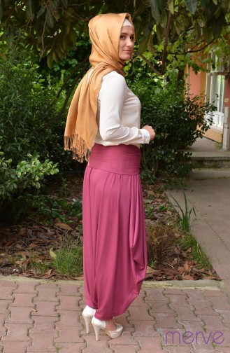 Belemir Butik Şalvar 7555-11 Mürdüm